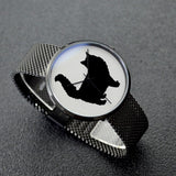 Shadow Cats - 30 Meters Waterproof Quartz Fashion Watch With Casual Stainless Steel Band