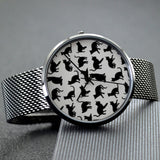 Shadow Cats - 30 Meters Waterproof Quartz Fashion Watch With Casual Stainless Steel Band