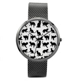Shadow Cats - 30 Meters Waterproof Quartz Fashion Watch With Casual Stainless Steel Band