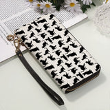 Shadow cats Men and Women's PU Leather Wallet around Long Clutch Purse