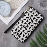 Shadow cats Men and Women's PU Leather Wallet around Long Clutch Purse