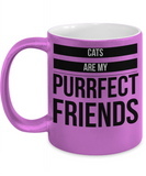 Cats are my purrfect friends - Sparkly Pink Mug