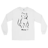Meow - Black Artwork - Long Sleeve T-Shirt