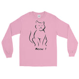 Meow - Black Artwork - Long Sleeve T-Shirt