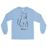 Meow - Black Artwork - Long Sleeve T-Shirt