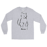 Meow - Black Artwork - Long Sleeve T-Shirt