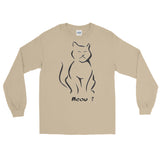 Meow - Black Artwork - Long Sleeve T-Shirt