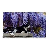 Watching from the Wisteria - Garden Cats - Rectangular Pillow Case only - Bedroom Pillow