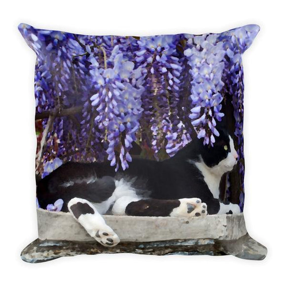 Cats in the Garden Cushions, pillows and totes perfect gifts for the gardening enthusiast who is also a cat lover