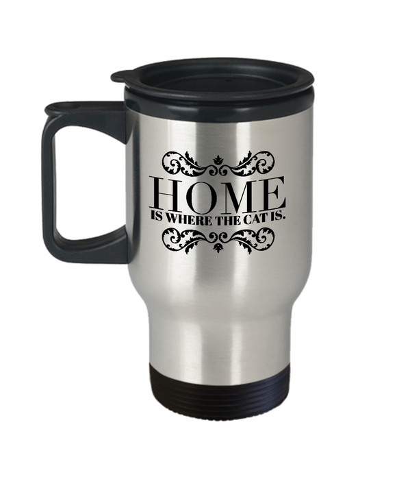 Home is where the cat is - Travel Mug