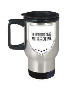 The best coffee comes with free cat hair- Travel mug