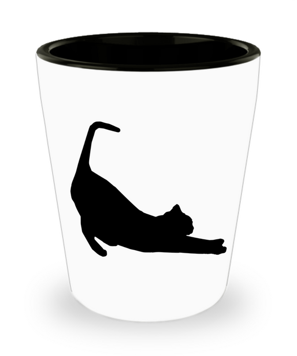 Shadow cat - Stretching - shot glass
