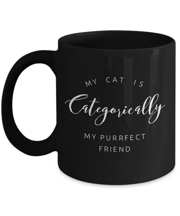 Categorically best friend - Black Mug, loopy writing