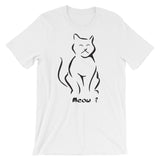Meow - Black Artwork  - Short-Sleeve Unisex T-Shirt
