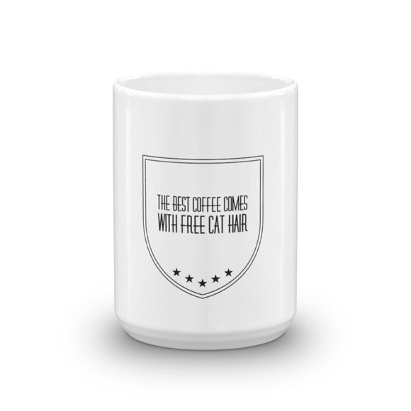 The best coffee comes with free cat hair - White Mug