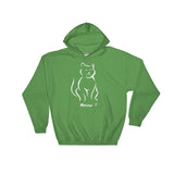 Meow - Whilte Artwork  - Hooded Sweatshirt