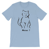 Meow - Black Artwork  - Short-Sleeve Unisex T-Shirt
