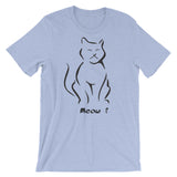 Meow - Black Artwork  - Short-Sleeve Unisex T-Shirt