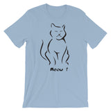 Meow - Black Artwork  - Short-Sleeve Unisex T-Shirt