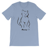 Meow - Black Artwork  - Short-Sleeve Unisex T-Shirt