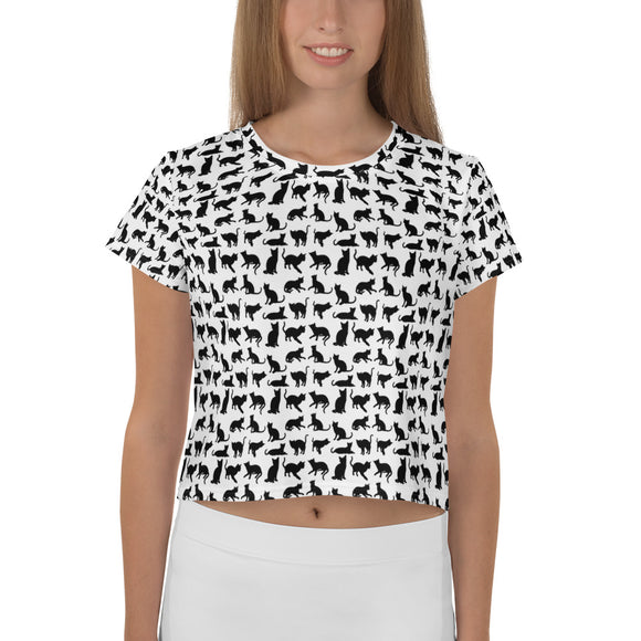 Shadow cats - All-Over Print Crop Tee