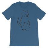 Meow - Black Artwork  - Short-Sleeve Unisex T-Shirt