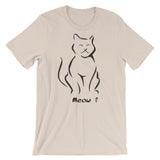 Meow - Black Artwork  - Short-Sleeve Unisex T-Shirt