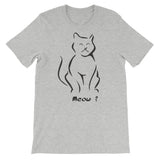 Meow - Black Artwork  - Short-Sleeve Unisex T-Shirt