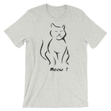 Meow - Black Artwork  - Short-Sleeve Unisex T-Shirt