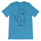 Meow - Black Artwork  - Short-Sleeve Unisex T-Shirt