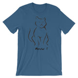 Meow - Black Artwork  - Short-Sleeve Unisex T-Shirt
