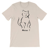 Meow - Black Artwork  - Short-Sleeve Unisex T-Shirt