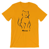 Meow - Black Artwork  - Short-Sleeve Unisex T-Shirt
