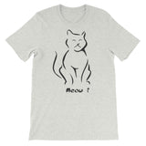 Meow - Black Artwork  - Short-Sleeve Unisex T-Shirt