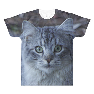 The Watchful Cat  -  Men’s Crewneck T-Shirt - Full Front Image