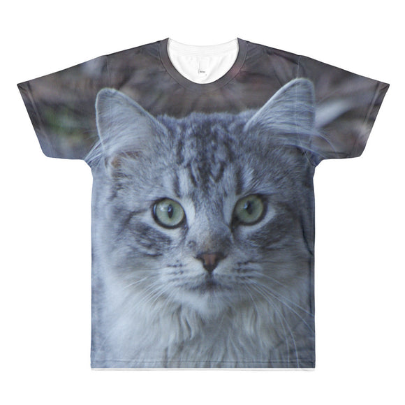 The Watchful Cat  -  Men’s Crewneck T-Shirt - Full Front Image