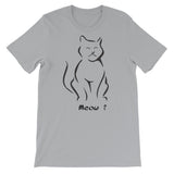Meow - Black Artwork  - Short-Sleeve Unisex T-Shirt