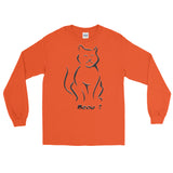 Meow - Black Artwork - Long Sleeve T-Shirt