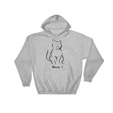 Meow -  Black Artwork - Hooded Sweatshirt
