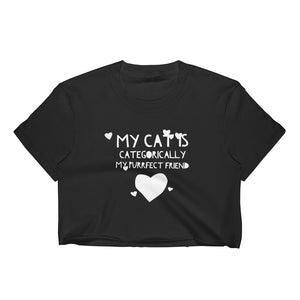 Categorically my best friend with hearts - Women's Crop Top Shirt