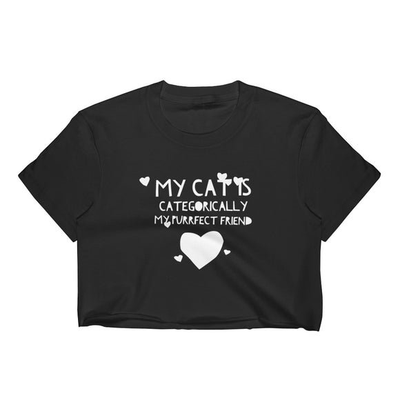 Categorically my best friend with hearts - Women's Crop Top Shirt