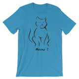 Meow - Black Artwork  - Short-Sleeve Unisex T-Shirt