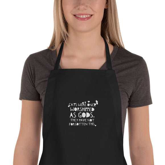 Cats as gods - Embroidered Apron