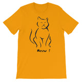 Meow - Black Artwork  - Short-Sleeve Unisex T-Shirt
