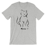 Meow - Black Artwork  - Short-Sleeve Unisex T-Shirt