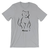 Meow - Black Artwork  - Short-Sleeve Unisex T-Shirt